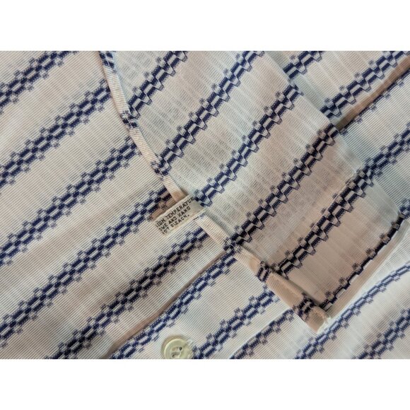 Golden Emblem VTG 60s Men's Polyknit Short Sleeve Striped Rockabilly Shirt 16.5 - Picture 5 of 7